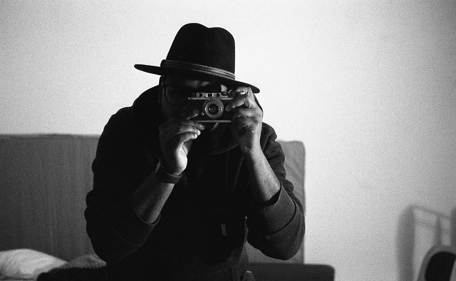 First self portrait on Leica ii